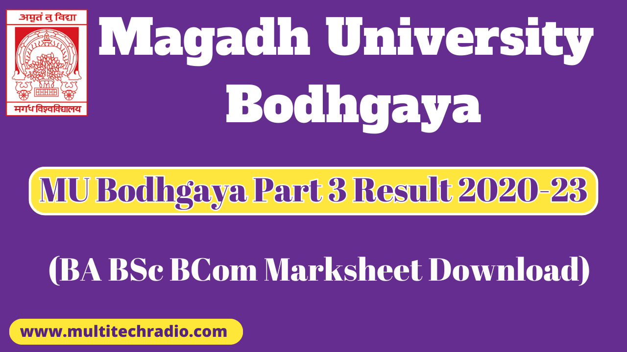 Magadh University Parts 3 Result 2024