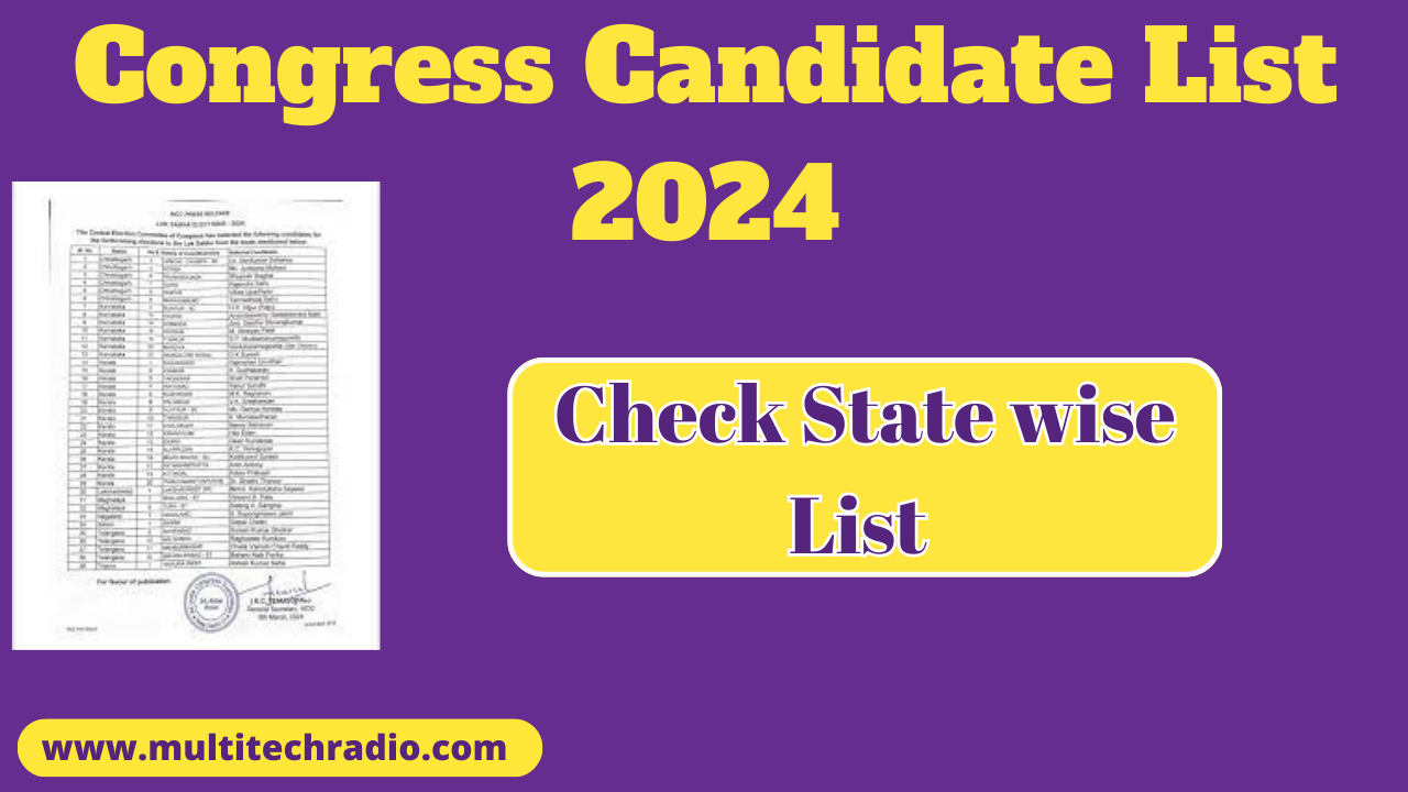 Congress Candidate List 2024