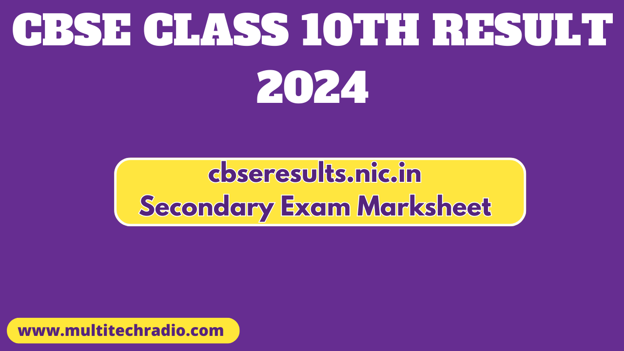 CBSE CLASS 10TH RESULT 2024